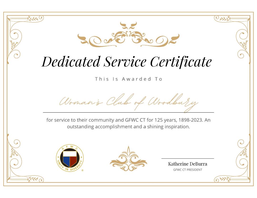 Woodbury Certificate